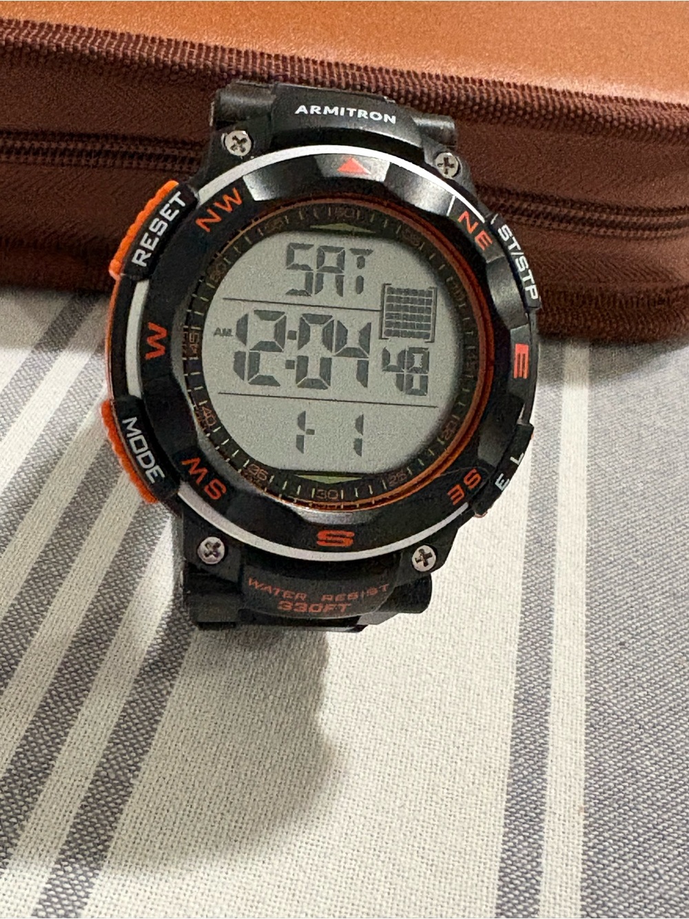 Armitron Digital Sport Watch - Black with Orange Accents